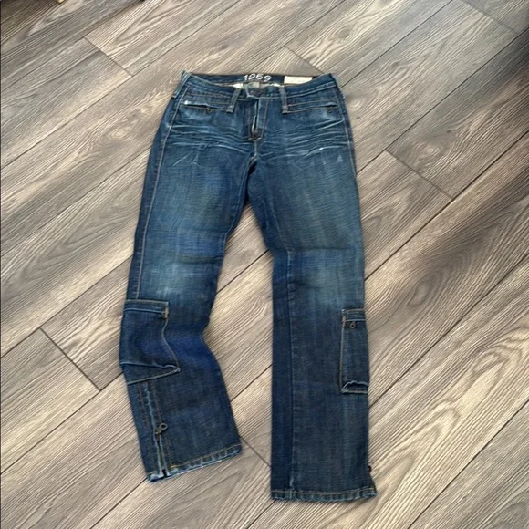 Engineered Dark Blue Denim Jeans size 2 funky cool - Picture 3 of 16